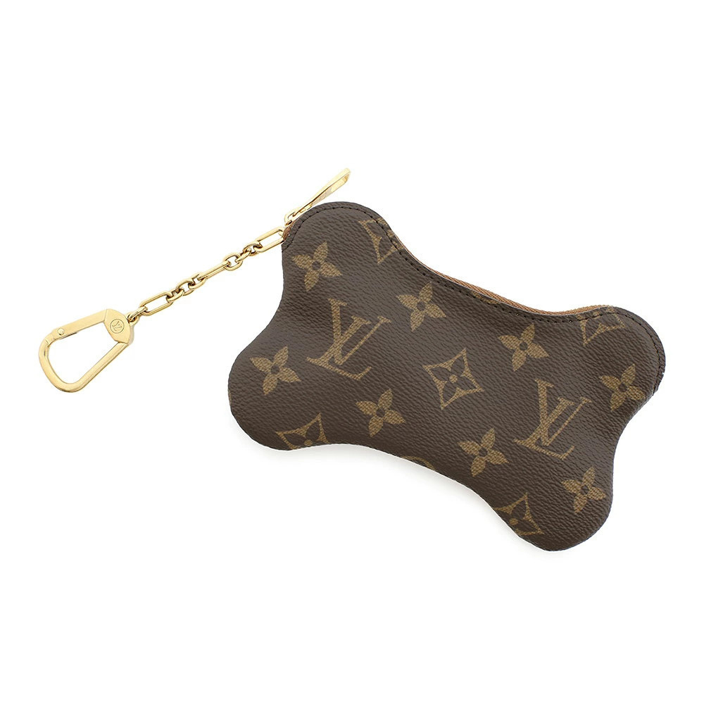 Louis Vuitton Monogram Bone Key Pouch Clutch Case Brown